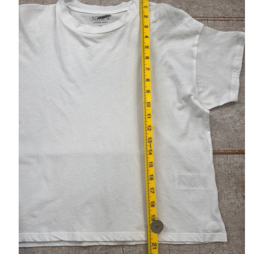 J.Crew Tee XS White Feather Jersey Cotton Lightweight NWT Short Sleeve - Picture 9 of 9
